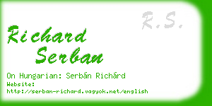 richard serban business card