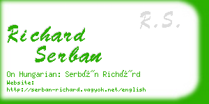 richard serban business card